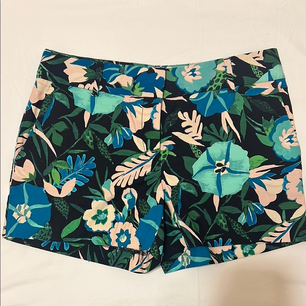 LOFT Black and Blue Bermuda Shorts Vibrant Tailored Design